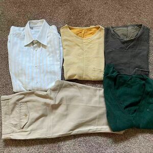 Men’s Clothing Bundle – Zegna Shirt, Uniqlo Lemaire, Tommy Hilfiger 5 pcs Size M